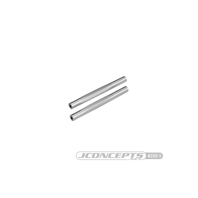 JConcepts RC10 diamond wing tubes, silver - 2pc. / JCO2313-3