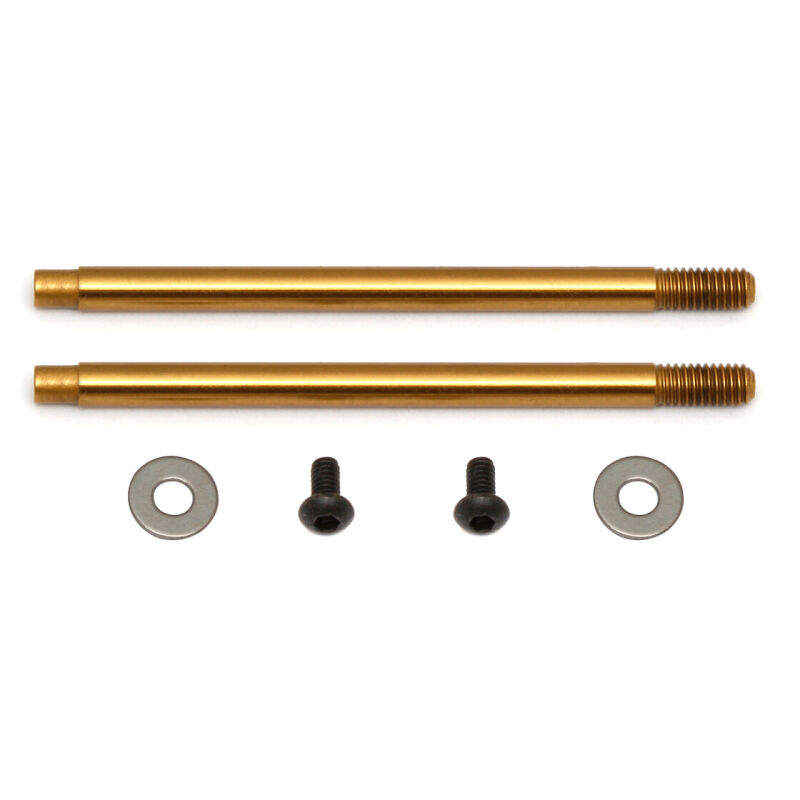 Team Associated 3x27.5 mm Shock Shafts (V2), TiN / AE91619
