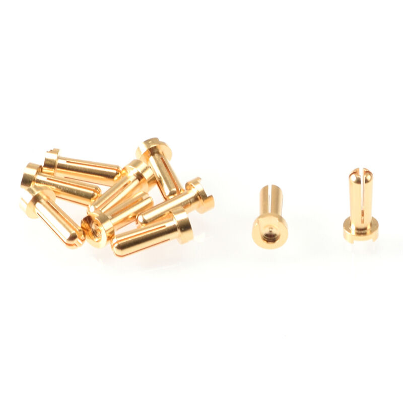 RUDDOG 4mm Gold Plug Male 14mm (10pcs) / RP-0184