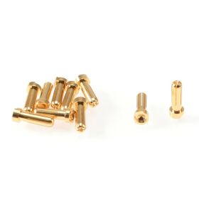 RUDDOG 5mm Gold Plug Male (10pcs) / RP-0194