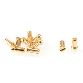RUDDOG 5mm Gold Plug Male Short (10pcs) / RP-0196
