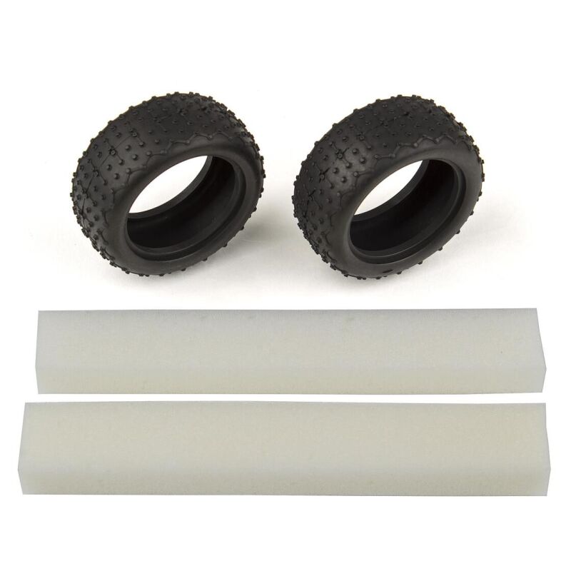 Team Associated Wide Mini Pin Tires, with inserts / AE21550