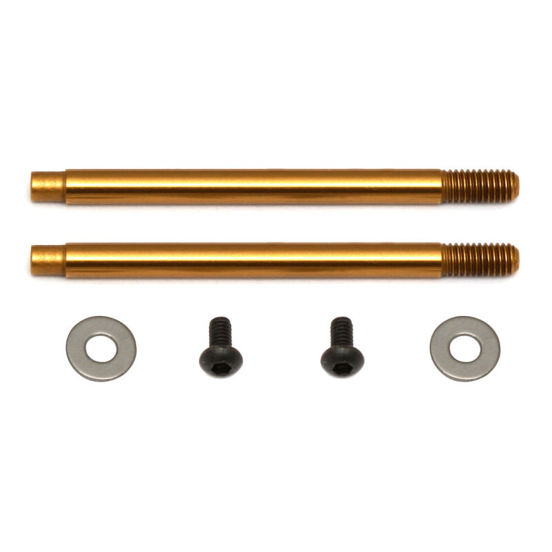 Team Associated 3x21 mm Shock Shafts (V2), TiN / AE91615