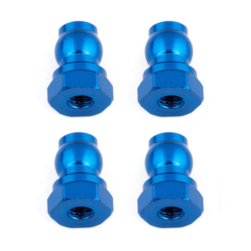 Team Associated Shock Bushings, 10 mm, blue aluminum / AE91815