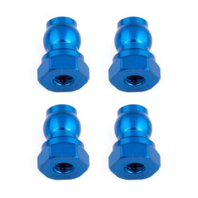 Team Associated Shock Bushings, 10 mm, blue aluminum /...