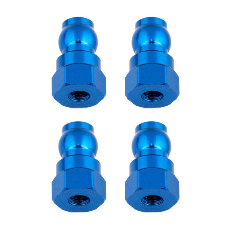 Team Associated Shock Bushings, 12 mm, blue aluminum / AE91816