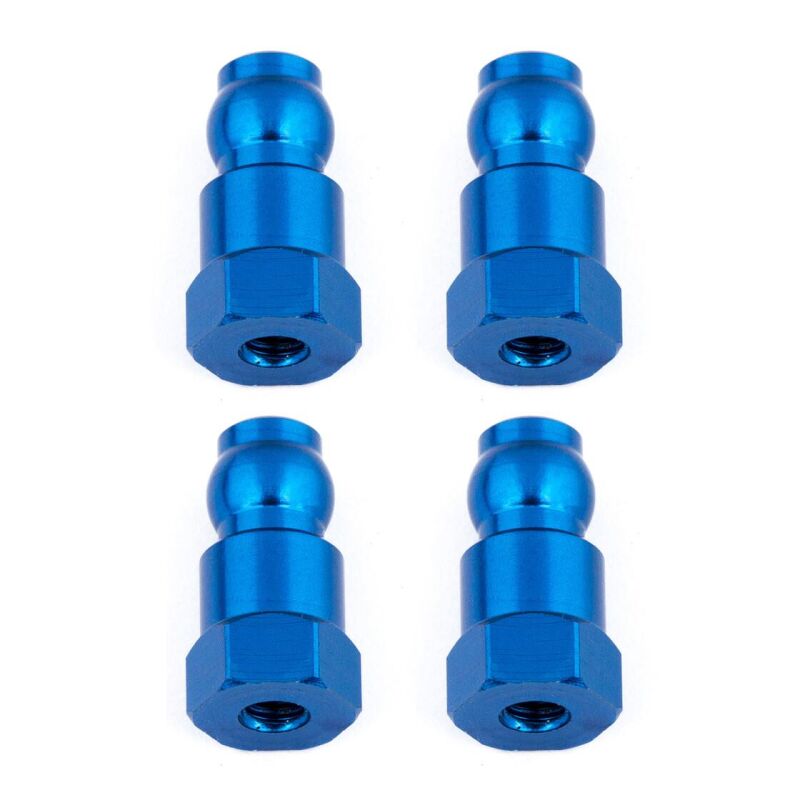 Team Associated Shock Bushings, 14 mm, blue aluminum / AE91817