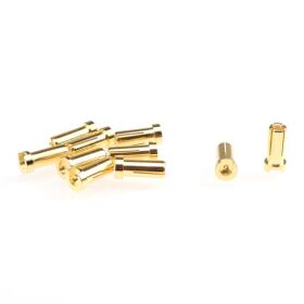 RUDDOG 5mm Gold Plug Male 14mm (10pcs) / RP-0265