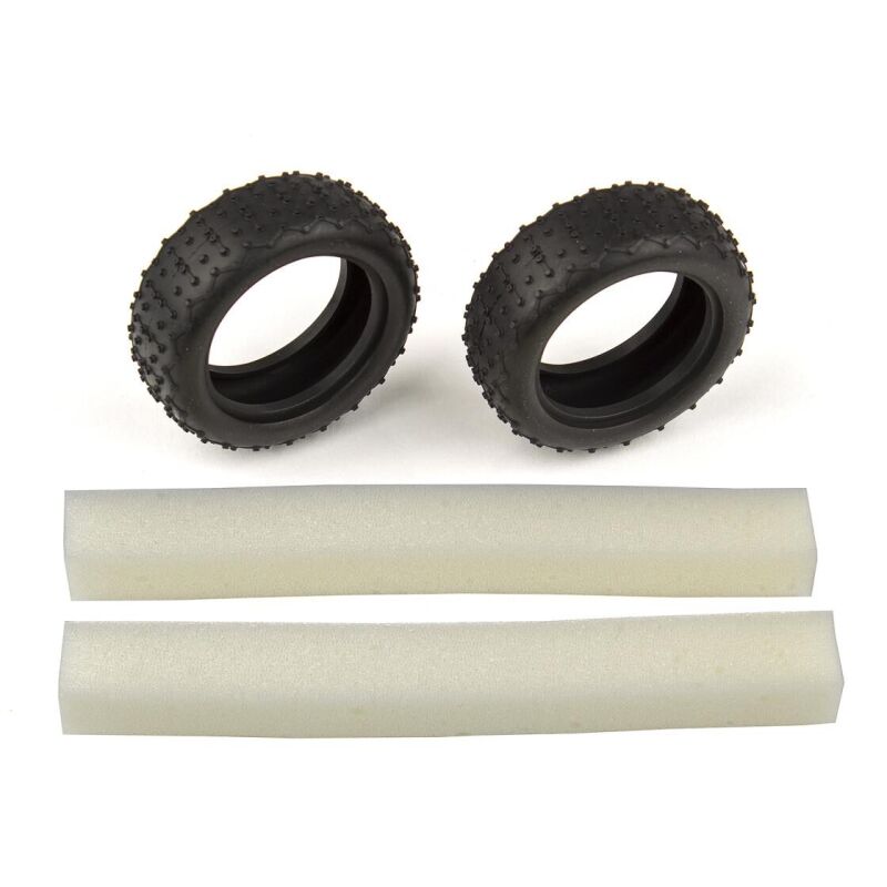 Team Associated Narrow Mini Pin Tires, with inserts / AE21547