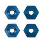 Team Associated FT 1:14 Wheel Hexes, blue aluminum / AE21562