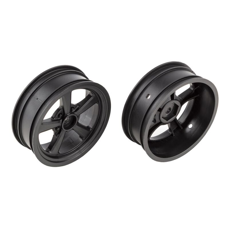Team Associated DR10 Drag Front Wheels, black / AE71079