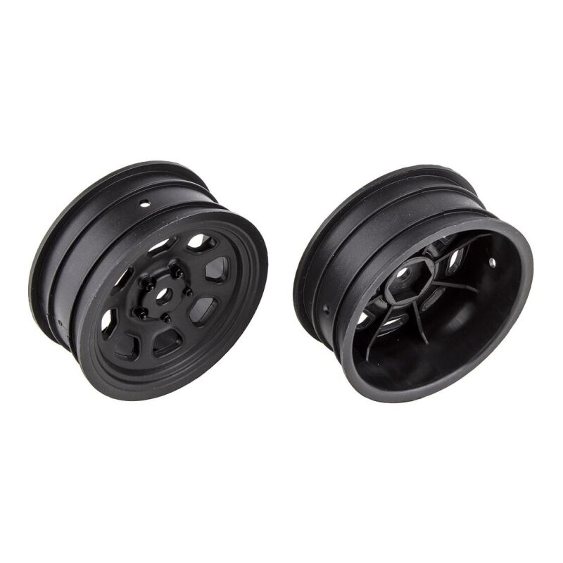 Team Associated SR10 Front Wheels, black / AE71096