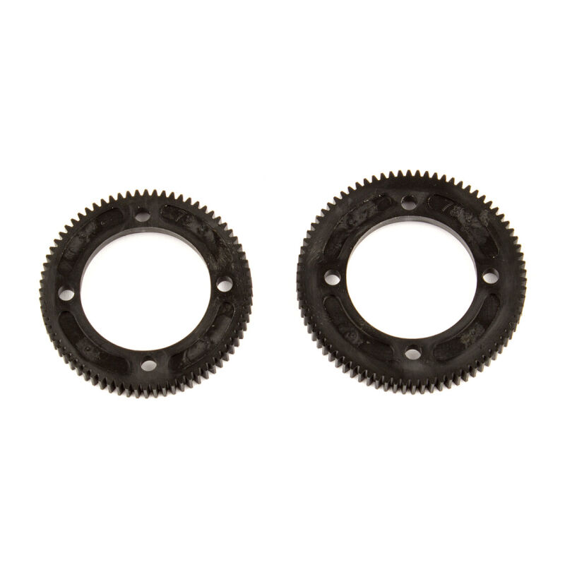 Team Associated RC10B74 Center Diff Spur Gears, 72T/48P, 78T/48P / AE92149