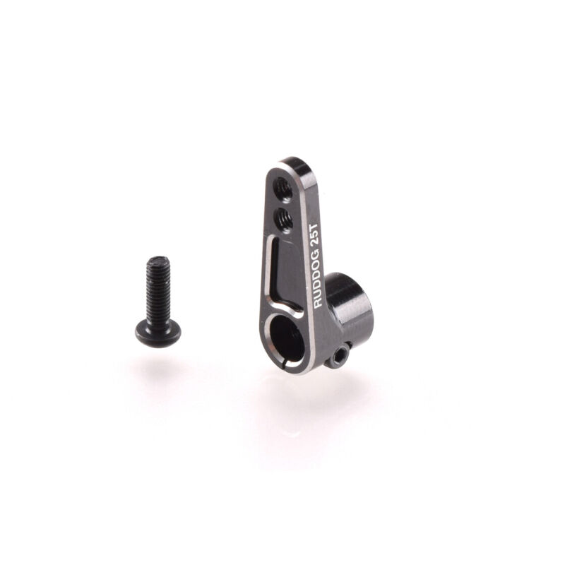 RUDDOG Aluminium Offset Servo Horn 25T Black / RP-0085