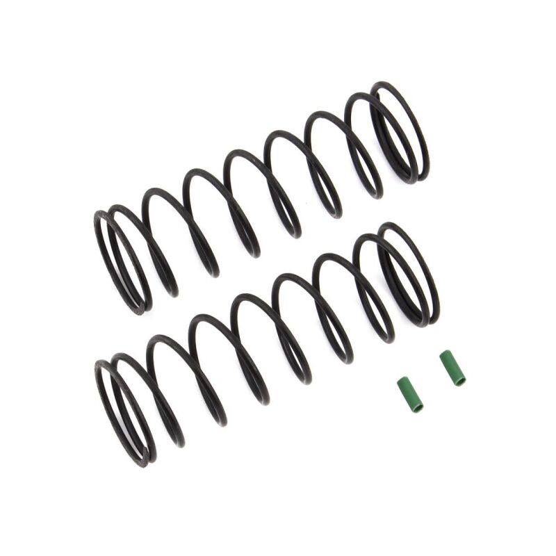 Team Associated Front Springs V2, green, 4.9 lb/in, L70, 9.5T, 1.6D / AE81222