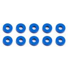 Team Associated Bulkhead Washers, 7.8x2.0 mm, blue aluminum / AE31386