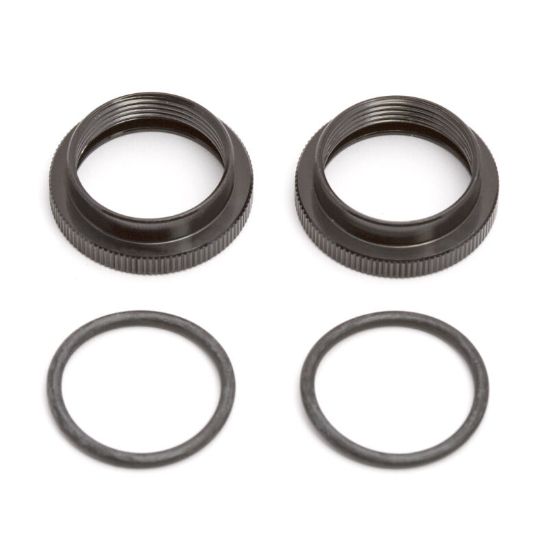 Team Associated FT Threaded Shock Collars, with O-Rings / AE89057