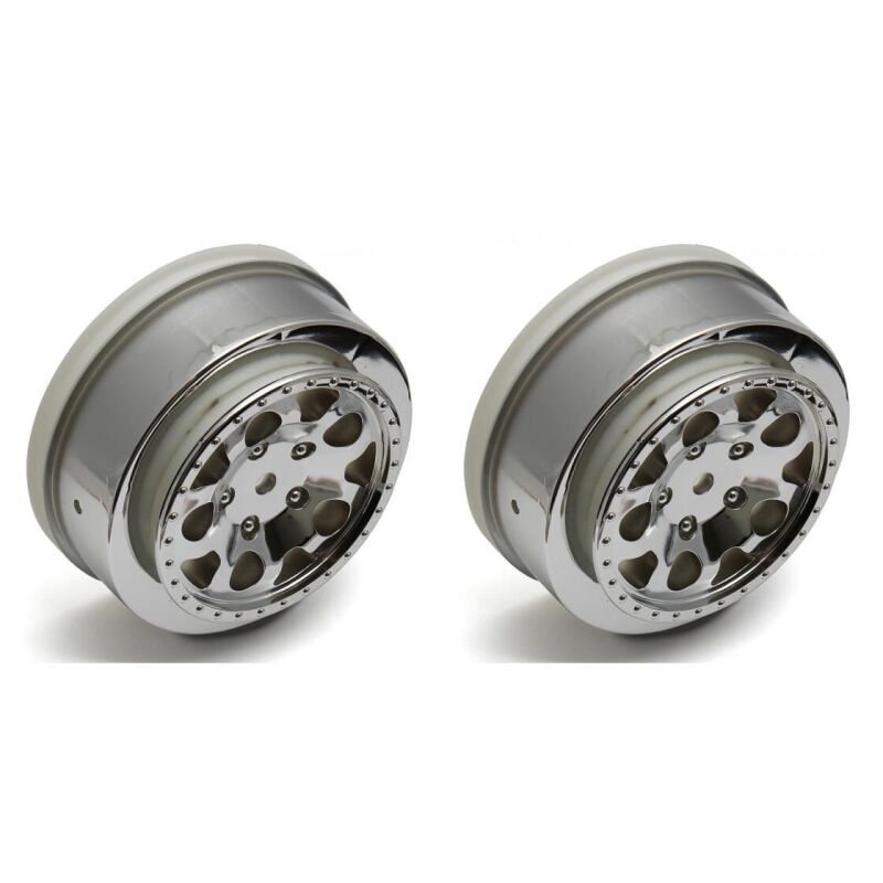 Team Associated SC10B Front Wheels, chrome / AE91221