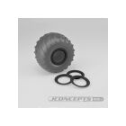 Jconcepts Tribute wheel beadlocks - black - glue-on set, 4pc. (Fits - #3377 Tribute wheels) / JCO2651-2