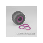 Jconcepts Tribute wheel beadlocks - pink - glue-on set, 4pc.(Fits - #3377 Tribute wheels) / JCO2651-4