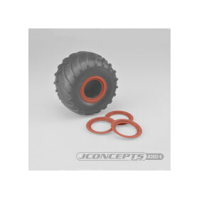 Jconcepts Tribute wheel beadlocks - orange - glue-on set,...