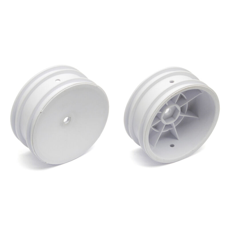 Team Associated Buggy Front Hex Wheels, white / AE9690