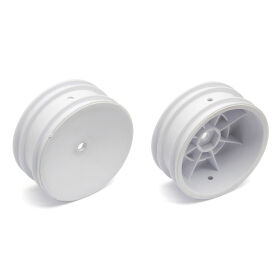 Team Associated Buggy Front Hex Wheels, white / AE9690