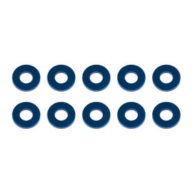 Team Associated Washers, 7.8x3.5x1.0mm, blue aluminum /...