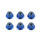 Team Associated FT M4 Flange Locknut, blue aluminum / AE31551