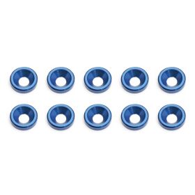 Team Associated FT Blue Countersunk Washers / AE89229