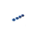 Hiro Seiko Thin Serrated Wheel Nut 4mm (Y-Blue | 4pcs) / HS-48665