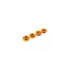 Hiro Seiko Thin Serrated Wheel Nut 4mm (Orange | 4pcs) / HS-48669