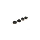 Hiro Seiko Thin Serrated Wheel Nut 4mm (Black | 4pcs) / HS-48670