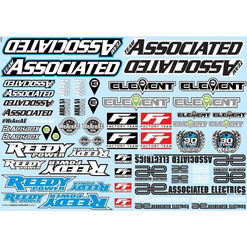 Team Associated AE Branding Decal Sheet / AE91913