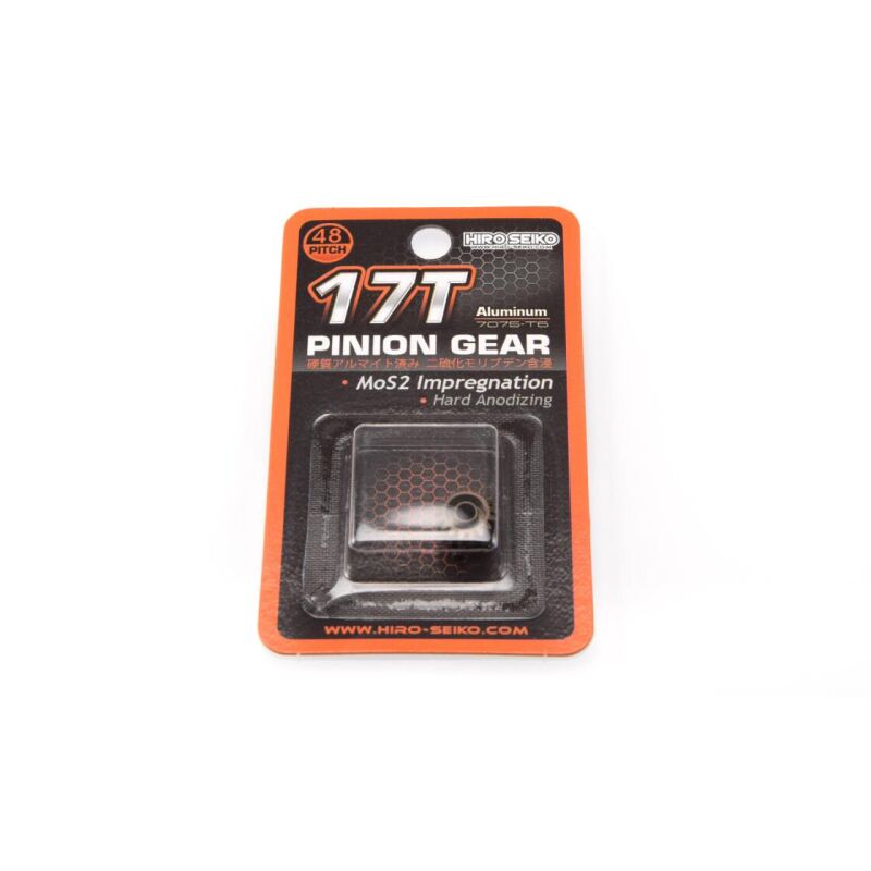 Hiro Seiko Hard Coated Alum. Pinion Gear (MoS2) DP48-17T / HS-48233