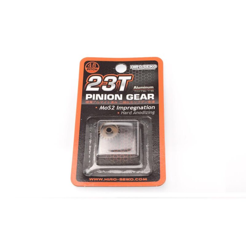 Hiro Seiko Hard Coated Alum. Pinion Gear (MoS2) DP48-23T / HS-48239