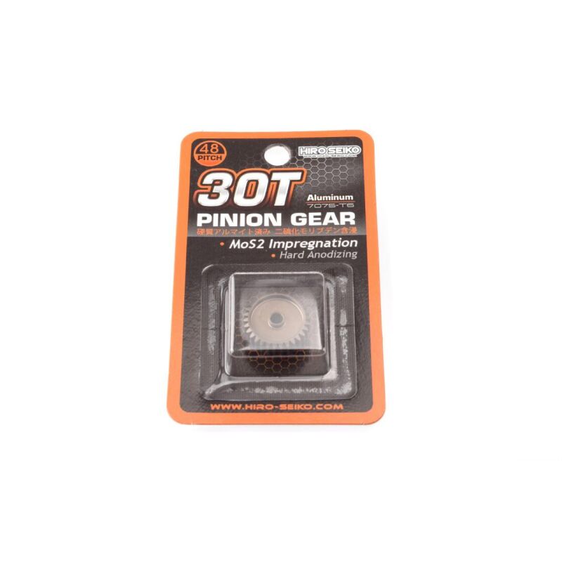 Hiro Seiko Hard Coated Alum. Pinion Gear (MoS2) DP48-30T / HS-48246