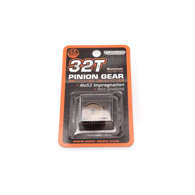 Hiro Seiko Hard Coated Alum. Pinion Gear (MoS2) DP48-32T / HS-48248