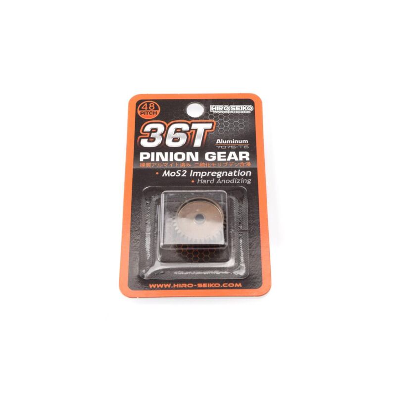 Hiro Seiko Hard Coated Alum. Pinion Gear (MoS2) DP48-36T / HS-48252