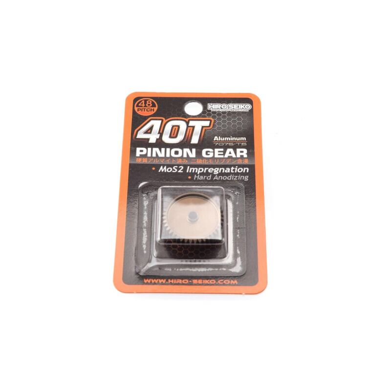 Hiro Seiko Hard Coated Alum. Pinion Gear (MoS2) DP48-40T / HS-48256