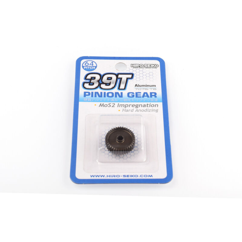 Hiro Seiko Hard Coated Alum. Pinion Gear (MoS2) DP64-39T / HS-48283