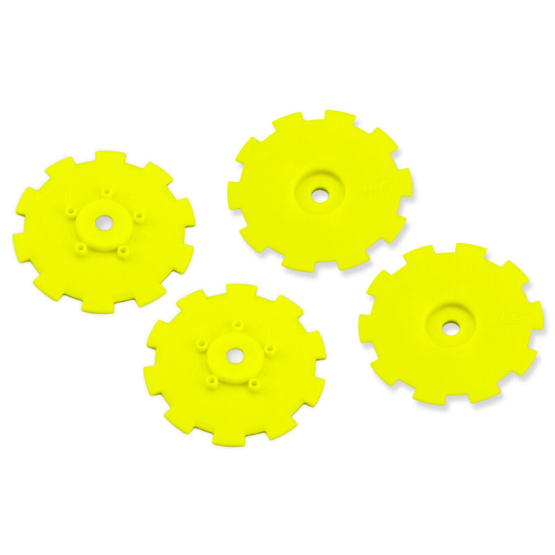 Jconcepts Hazard - Losi SCT-E, 22 SCT wheel dish - 4pc. (yellow) - fits 3352 wheel / JCO3352YD