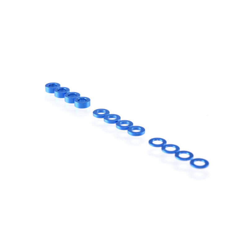 RUDDOG 3mm Washer Set Dark Blue (0.5mm/1.0mm/2.0mm) / RP-0110-BLU