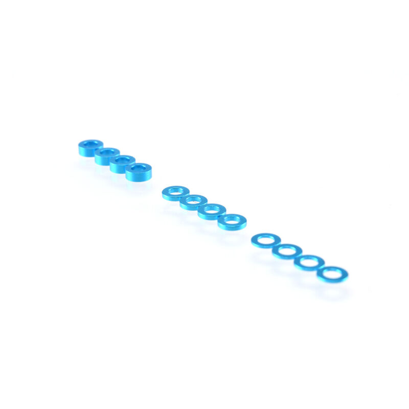 RUDDOG 3mm Washer Set Light Blue (0.5mm/1.0mm/2.0mm) / RP-0110-LBL