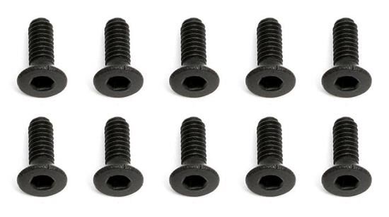 Team Associated Screws, 2x0.4x6 in FHCS / AE4674