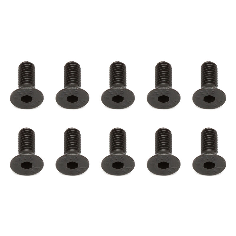 Team Associated Screws, 4x10 mm FHCS / AE81262