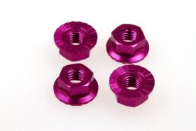 Hiro Seiko 4mm Alloy Serrated Wheel Nut  [Purple] ( 4...
