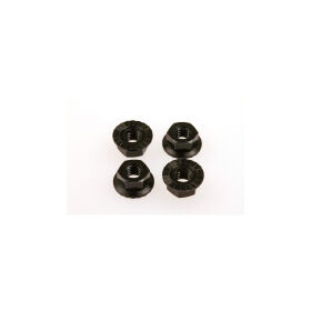 Hiro Seiko 4mm Alloy Serrated Wheel Nut  [Black] ( 4 pcs)...