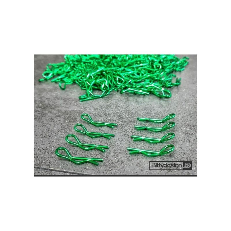 Bittydesign Body Clips Kit Big scale 1/5 - 1/7 - 1/8, 8pcs - Green / BDBC-88GR