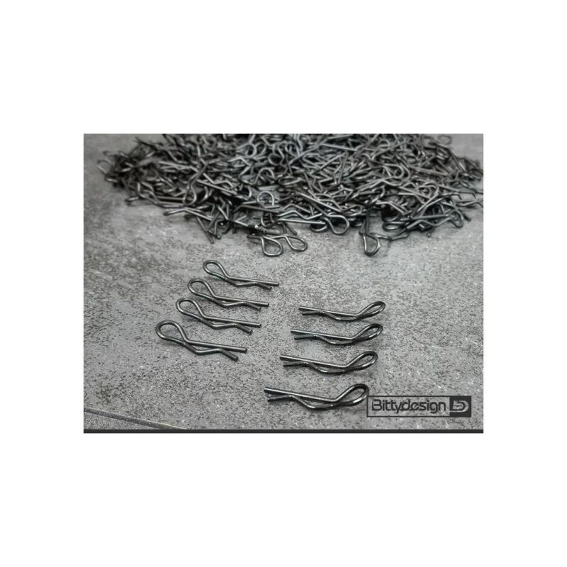 Bittydesign Body Clips Kit Big scale 1/5 - 1/7 - 1/8, 8pcs - Black / BDBC-88BK